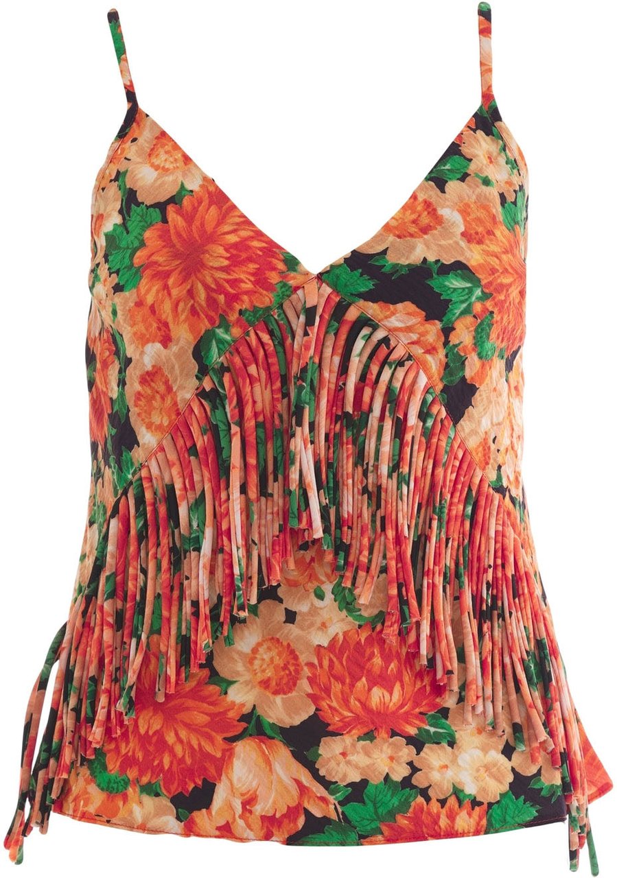 Pinko Fringe top Oranje