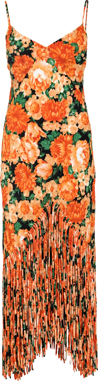 Pinko Dresses Mult.Arancio/Verde Oranje
