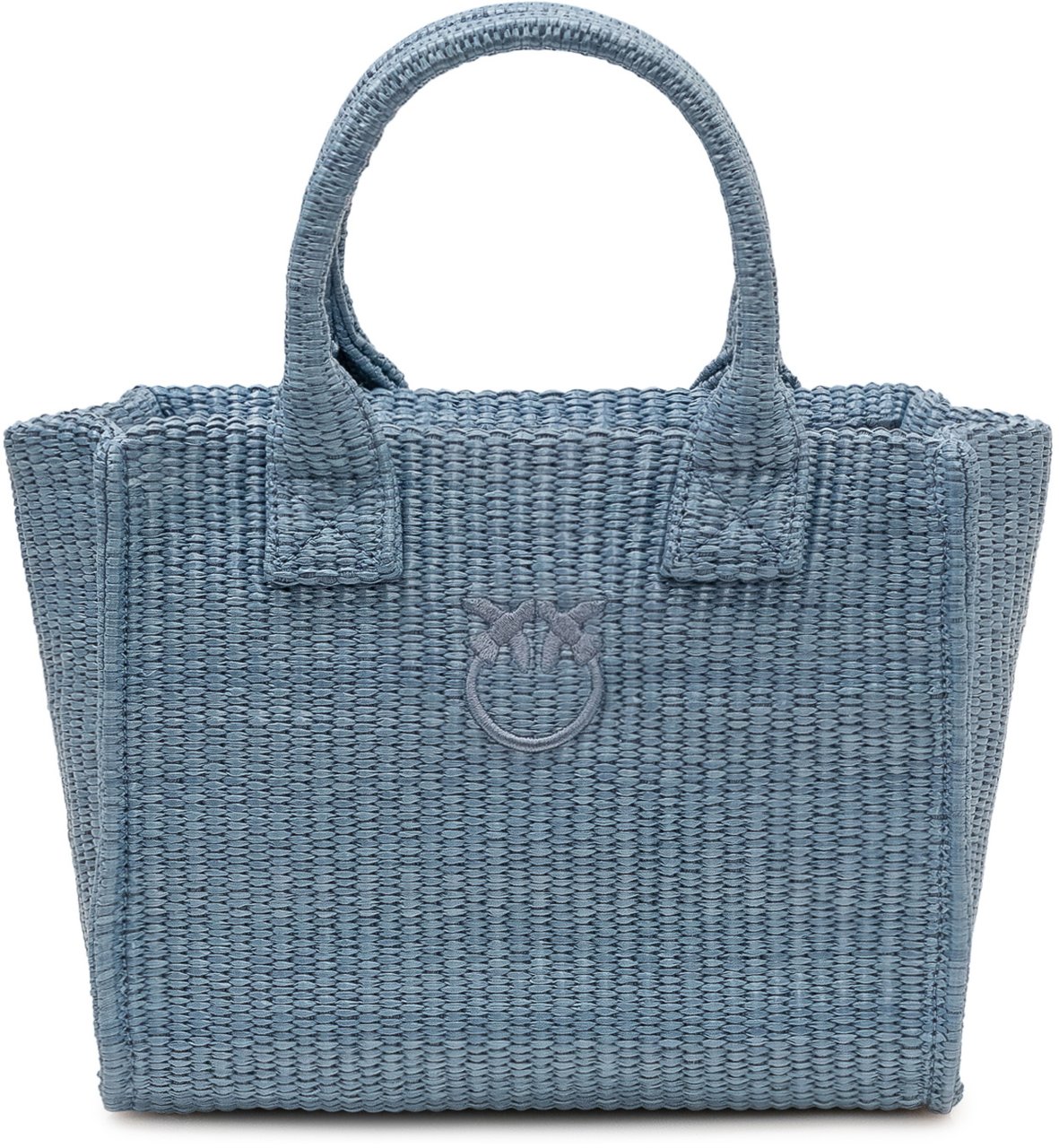 Pinko Borsa Beach Shopper Mini con Manici Blauw