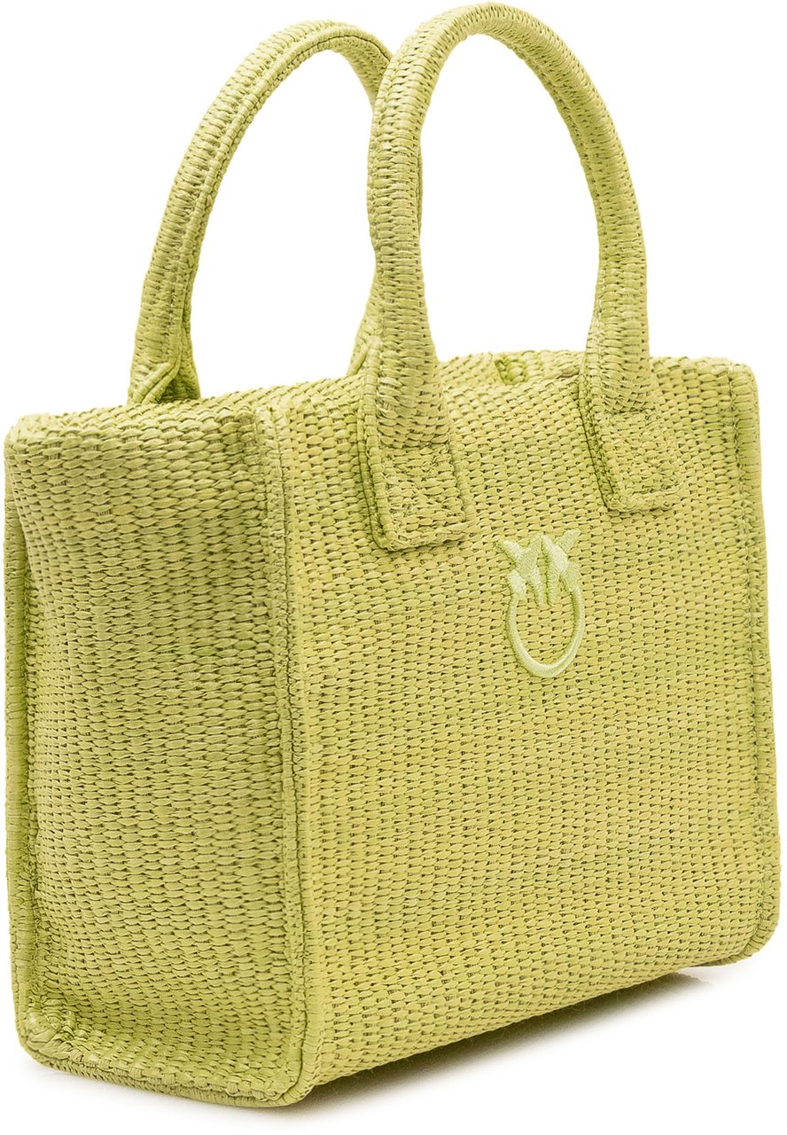 Pinko Borsa Beach Shopper Mini con Manici Geel