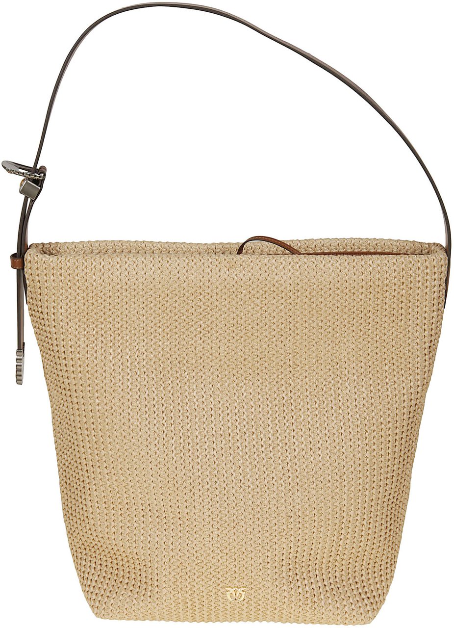 Pinko Big Bucket Bag Brown Bruin