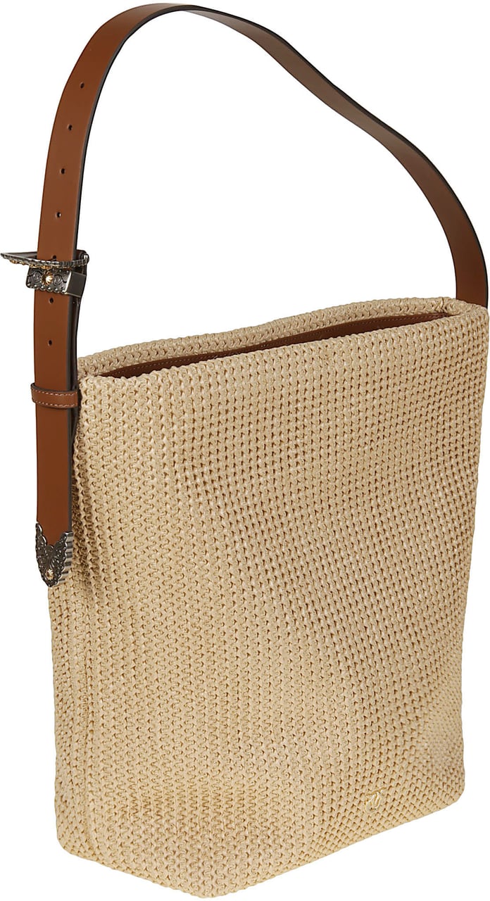 Pinko Big Bucket Bag Brown Bruin