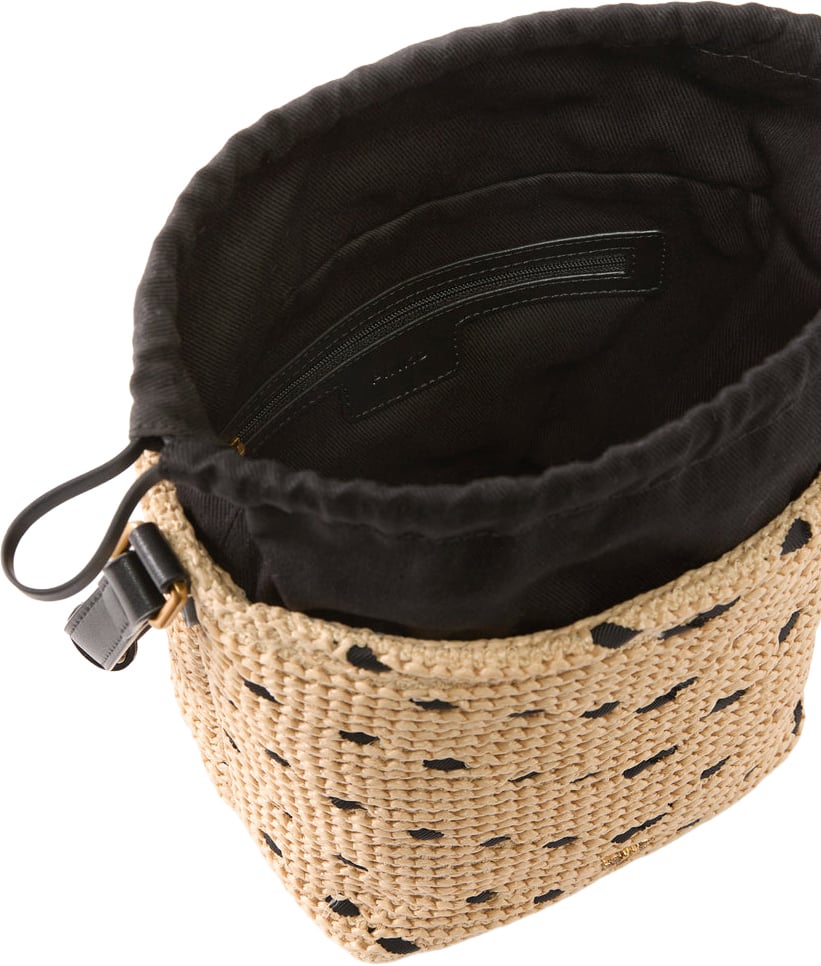 Pinko Bucket Mini Chevron Beige