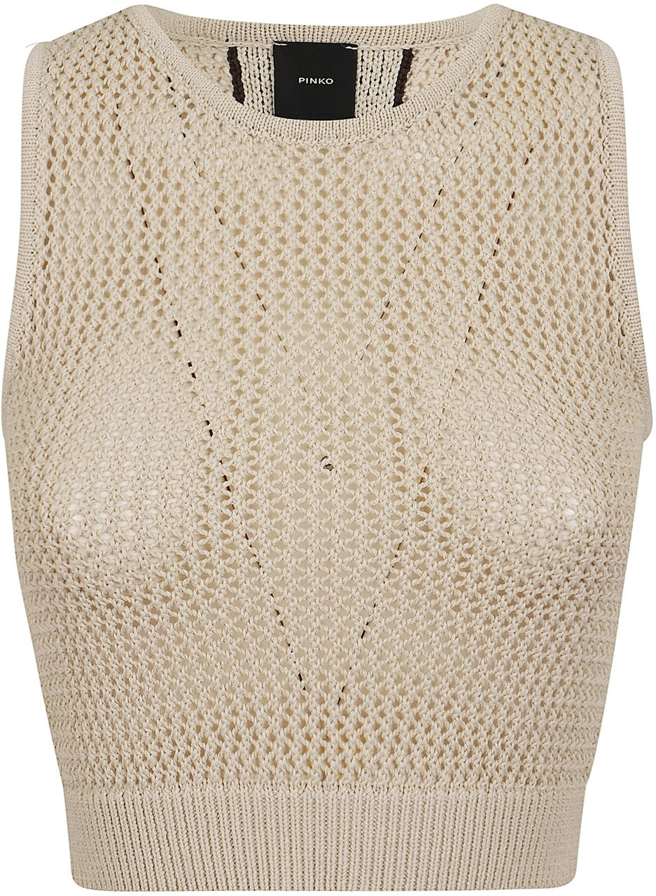 PINKO MORUS TOP RETE SPORT Donkergrijs