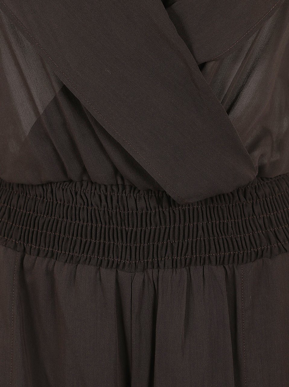 Pinko Camporosso Voile Jumpsuit with Sheer Panels Zwart