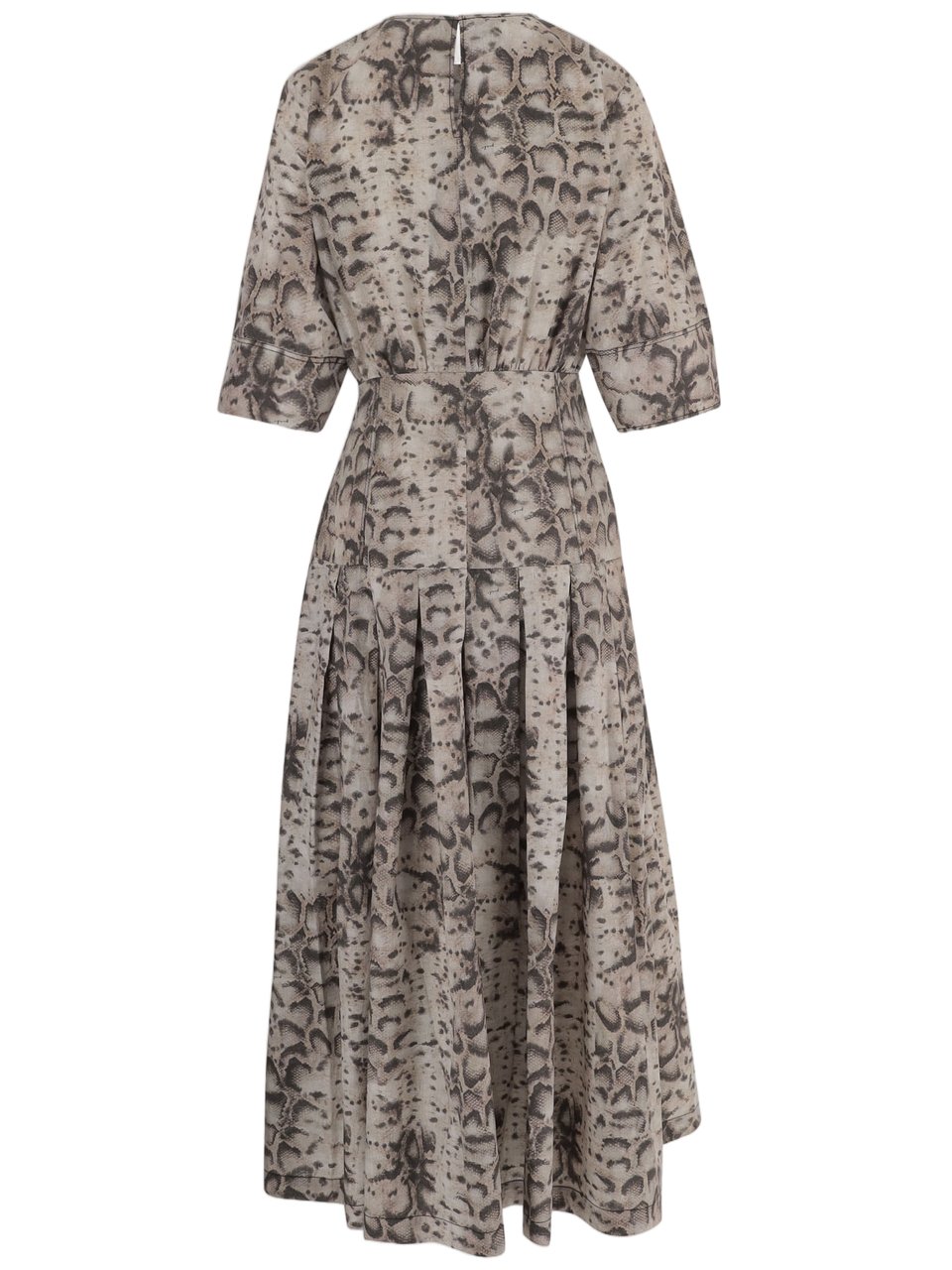 Pinko Multi Animal Print Cotton Dress Grijs
