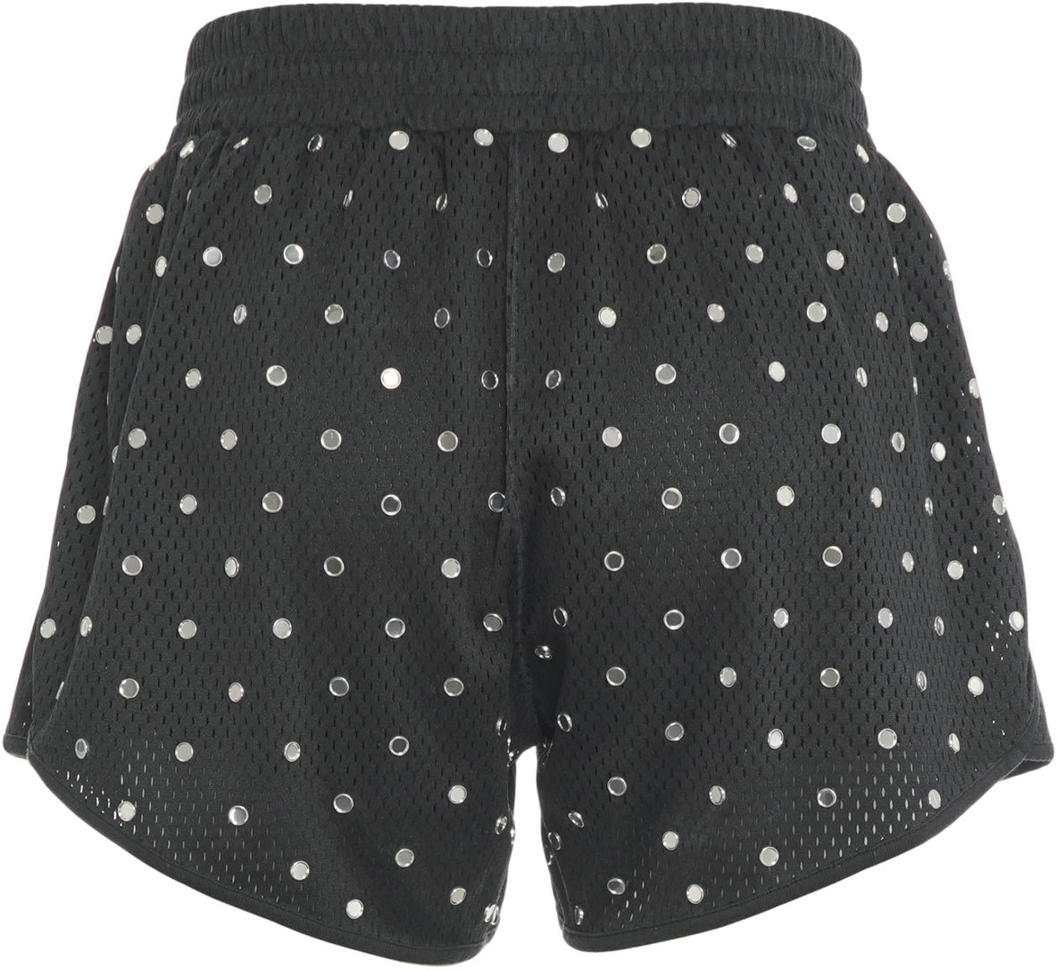Pinko Mesh shorts with appliqués 'Esperia' Zwart