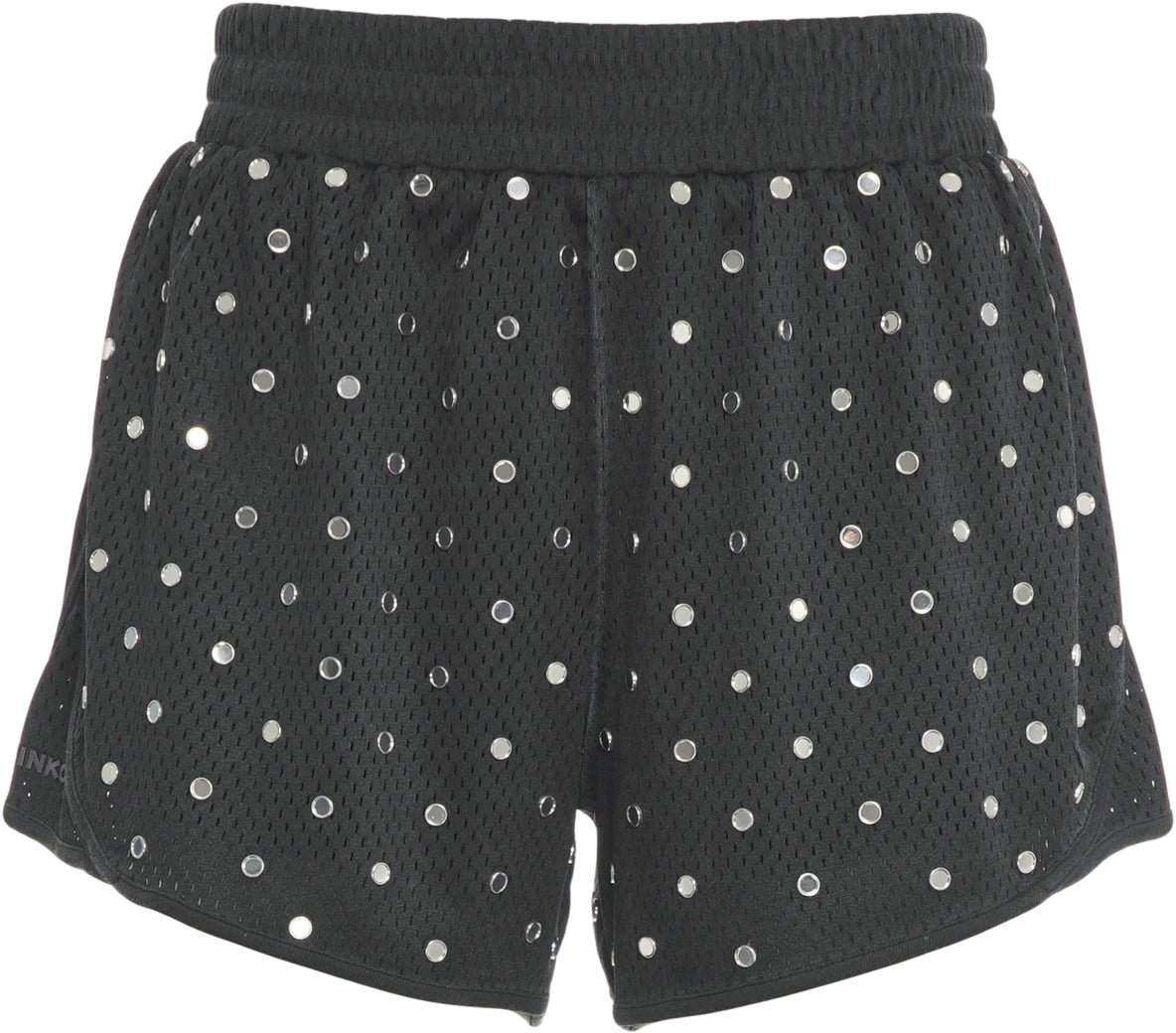 Pinko Mesh shorts with appliqués 'Esperia' Zwart