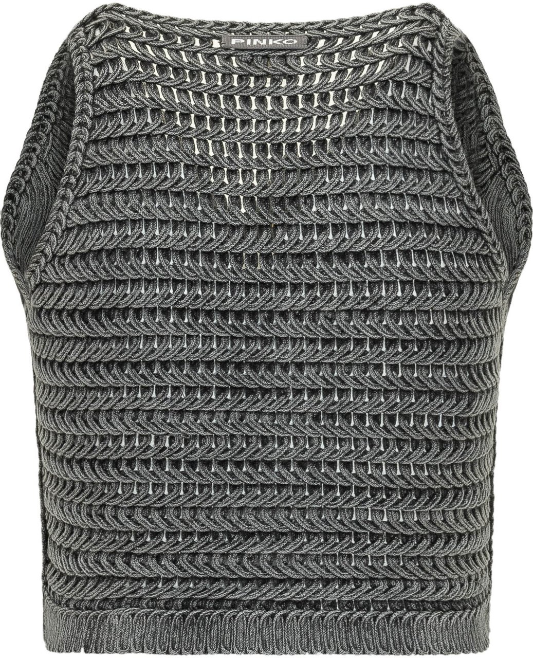 Pinko Top in Maglia con Bottoni Donkergrijs