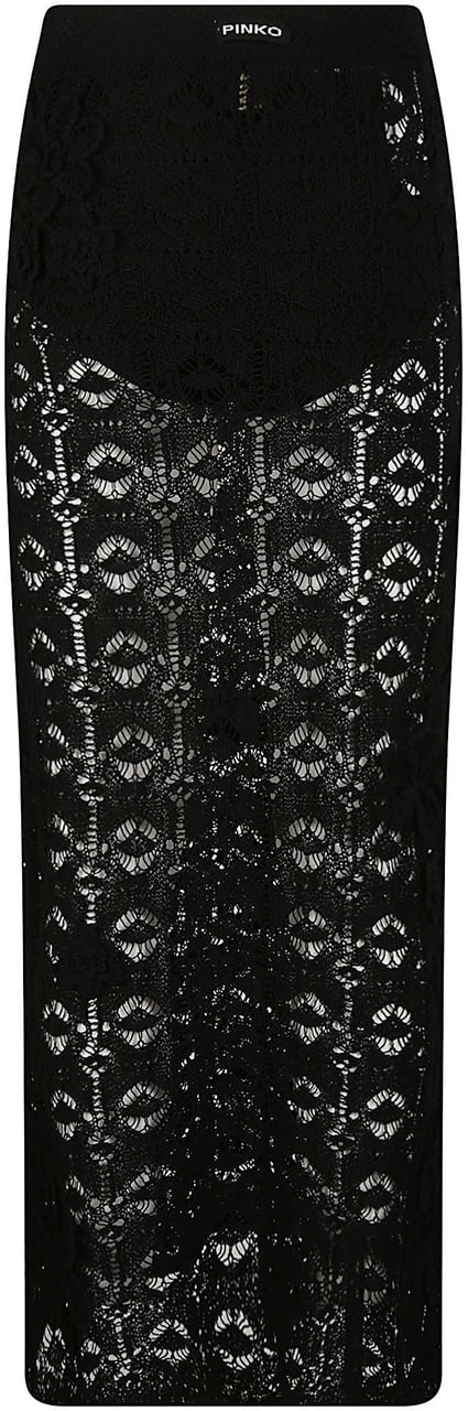Pinko Anthemis Midi Skirt Black Zwart