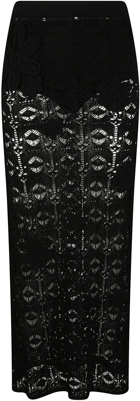 Pinko Anthemis Midi Skirt Black Zwart