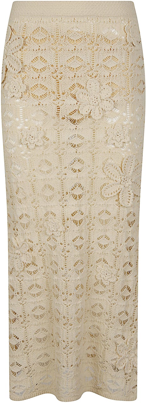 Pinko Anthemis Midi Skirt Nude Beige
