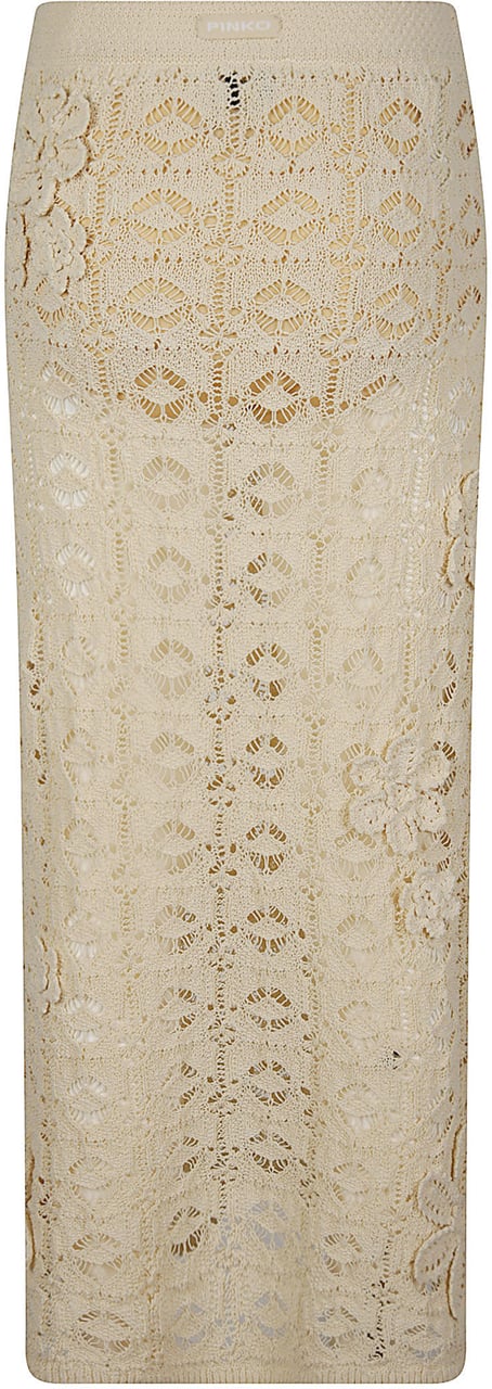Pinko Anthemis Midi Skirt Nude Beige