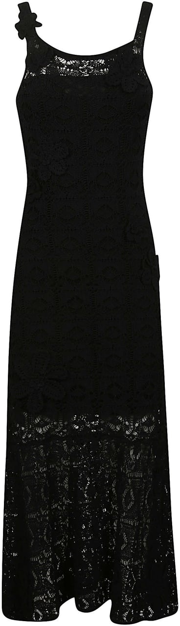 Pinko Juncus Midi Dress Black Zwart