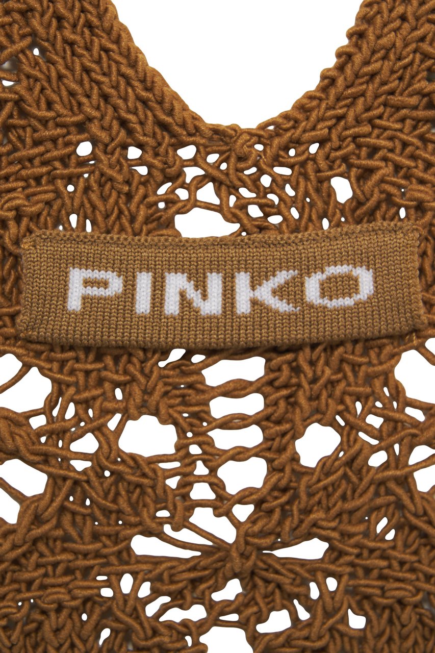 Pinko Top with embroidery 'Nymphaea' Bruin