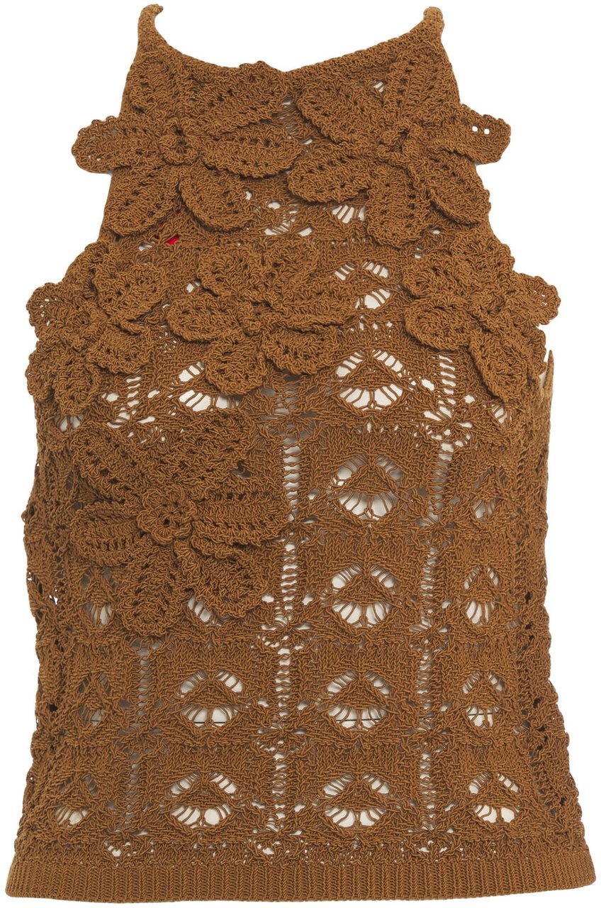 Pinko Top with embroidery 'Nymphaea' Bruin