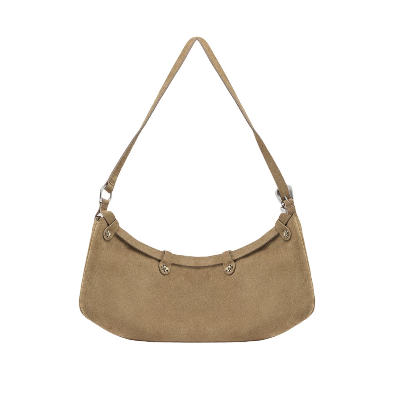 Pinko Pocket Body Suede Shoulder Bag With Pockets Wit