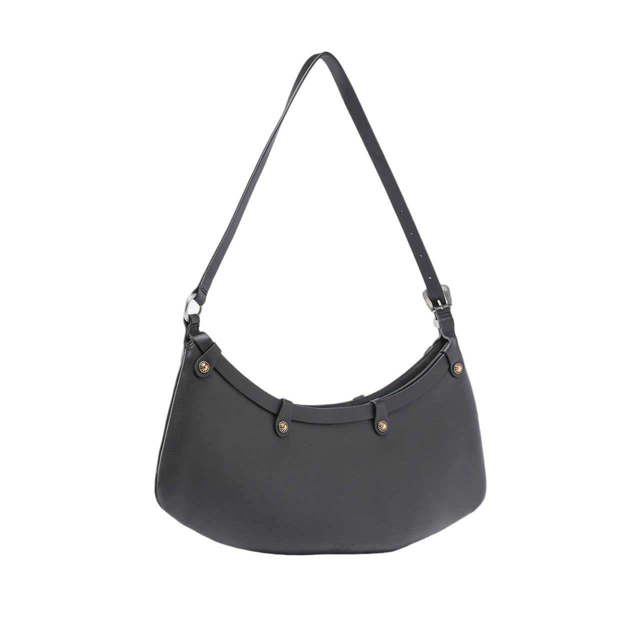 Pinko Pocket Body Leather Shoulder Bag With Pockets Wit
