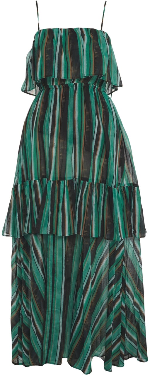 Pinko Cotton maxidress 'Arluno' Groen