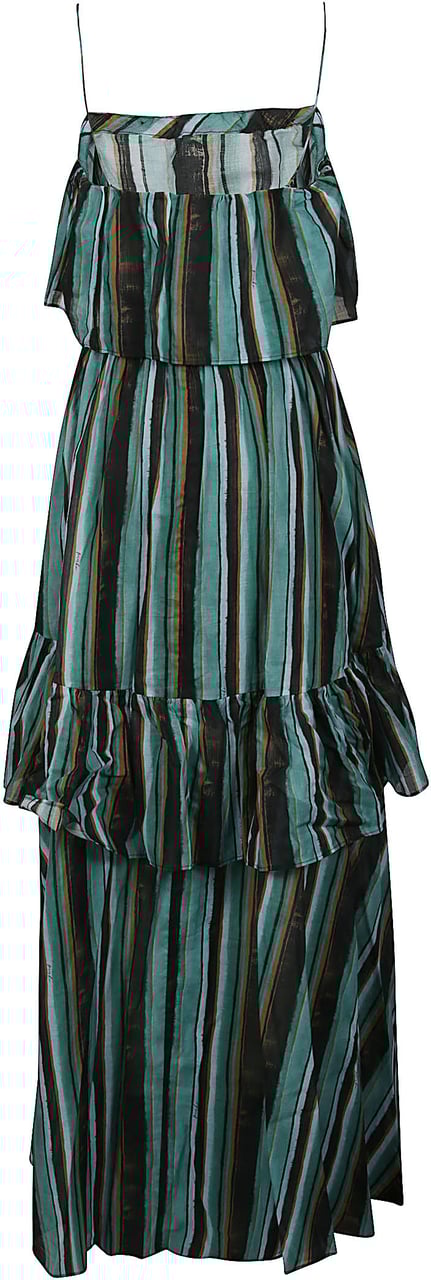 Pinko Arluno Long Dress Green Groen