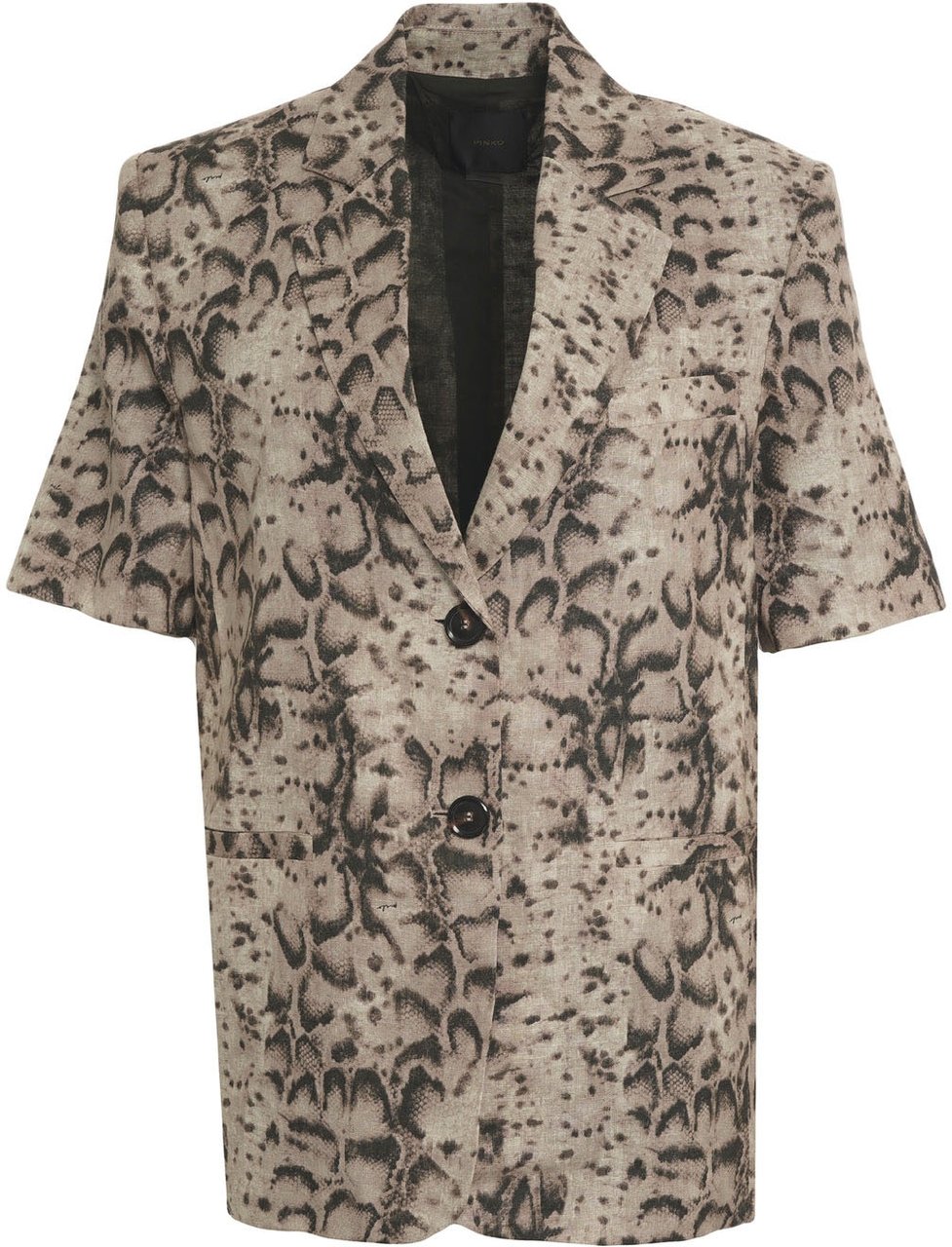 Pinko Blazer with phyton print Beige