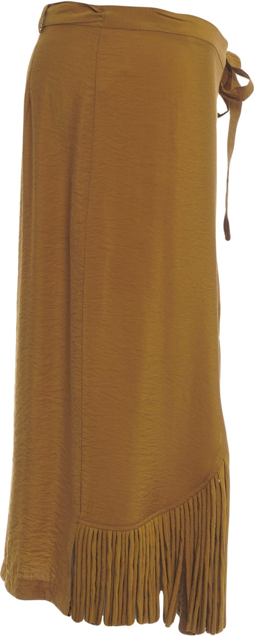 Pinko Midi skirt with fringes 'Bacedasco' Bruin