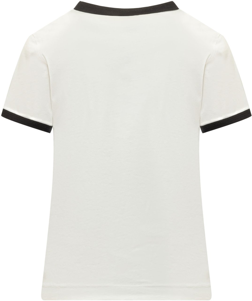 Pinko T-shirt con Stampa Logo e Profili a Contrasto Wit