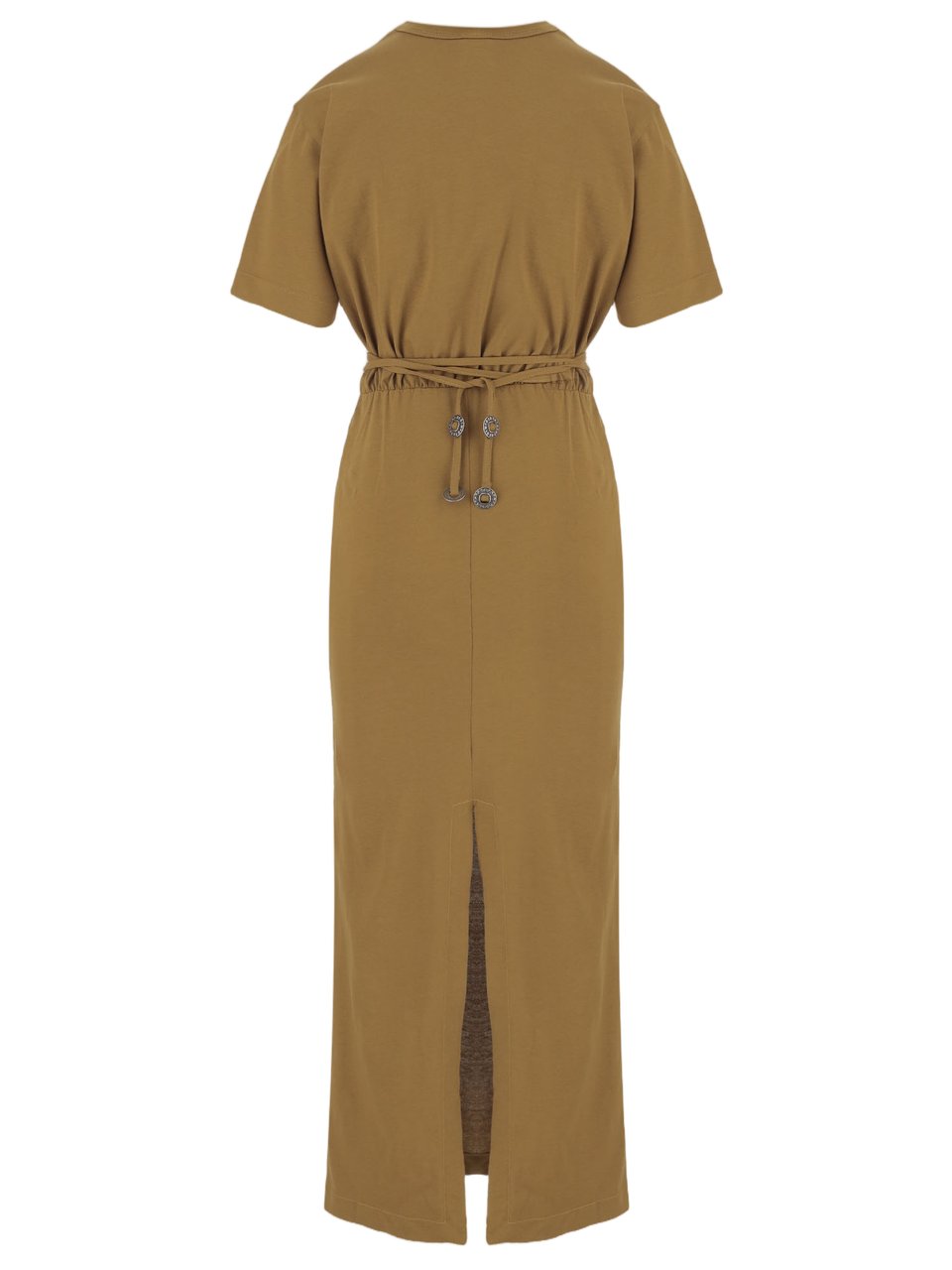 Pinko Cotton Dress With Cut-Out Detail Bruin
