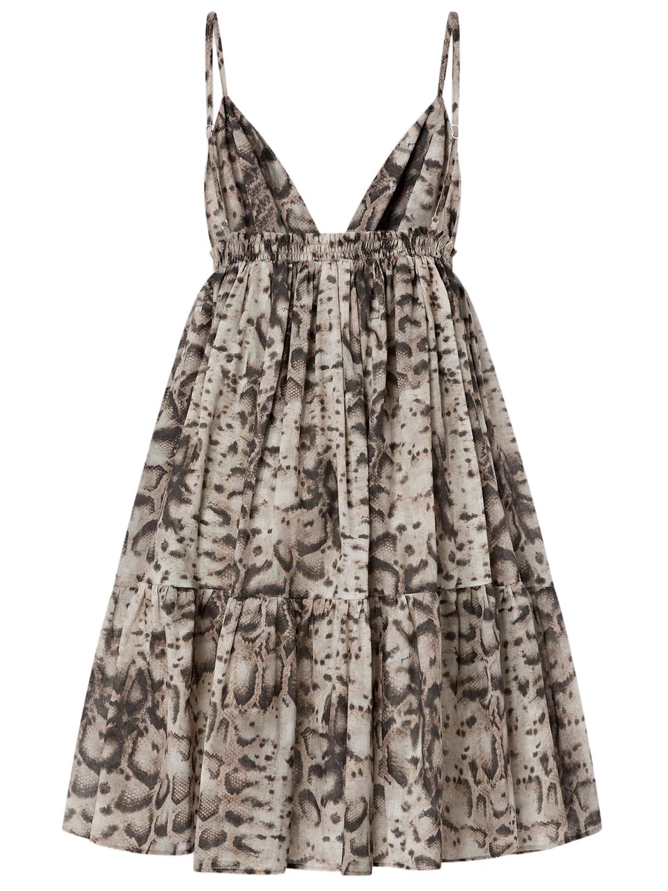 Pinko Cotton Dress With Animal Print Neutraal