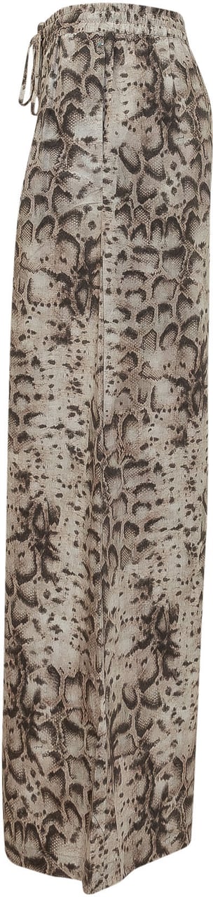 Pinko Pantalone a Gamba Ampia con Stampa Beige