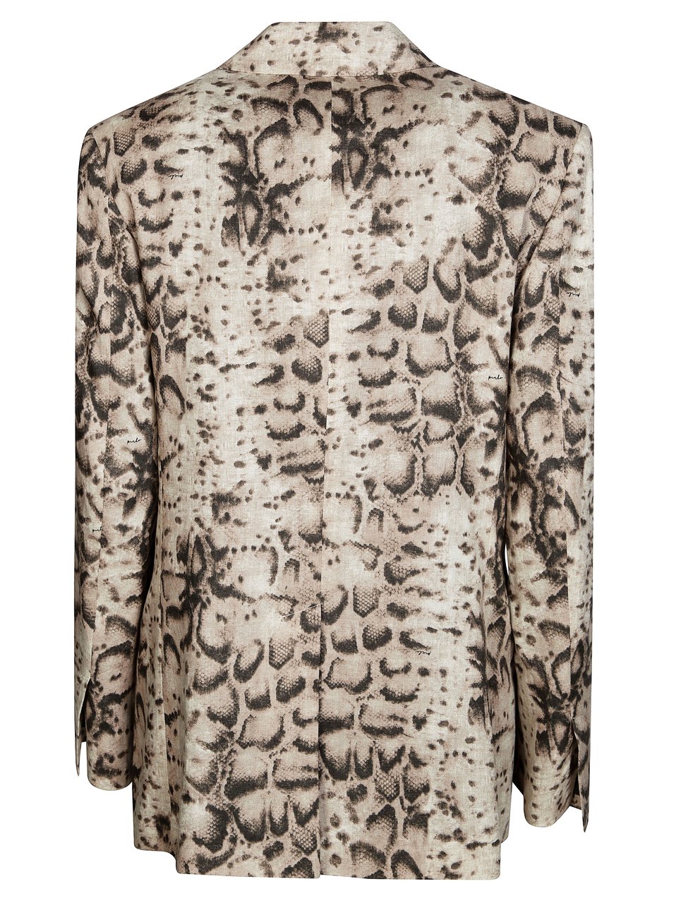 Pinko Follina Tailored Snake Print Linen Jacket Roze