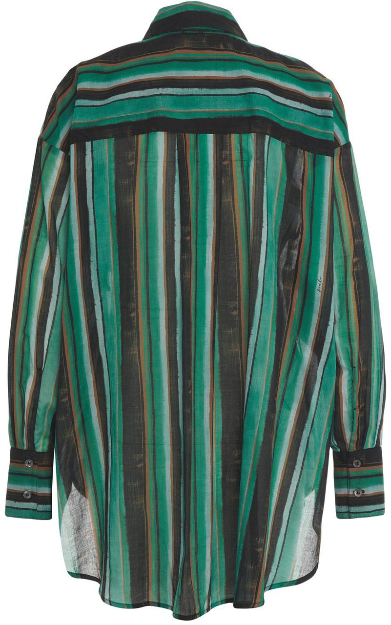 Pinko Striped blouse 'Rieti' Groen