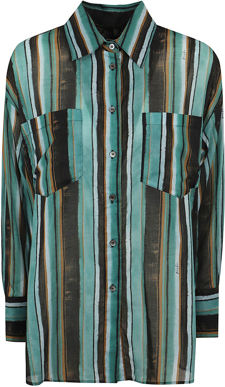 Pinko PINKO RIETI CAMICIA MUSSOLA STAMPA R Lime
