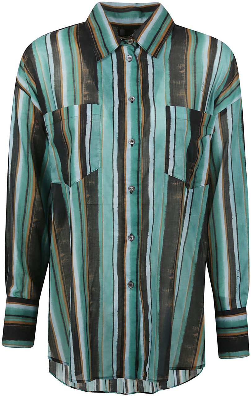 Pinko Rieti Long Sleeve Shirt Green Groen