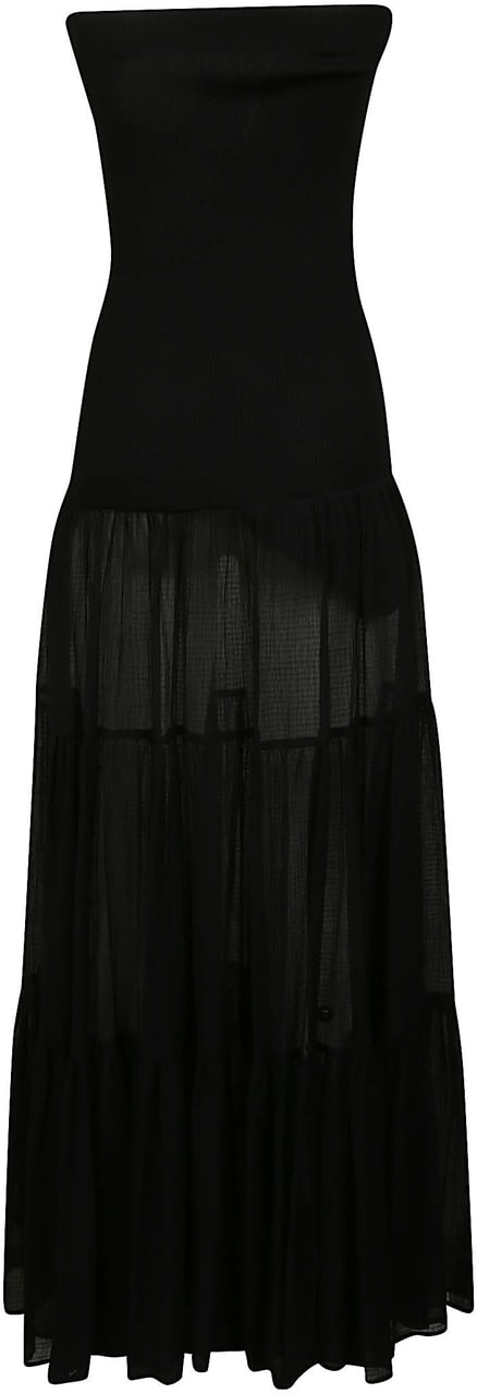Pinko Baveno Long Dress Black Zwart