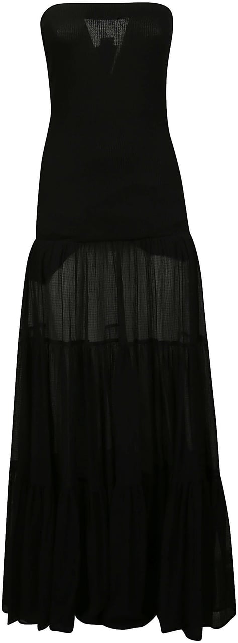 Pinko Baveno Long Dress Black Zwart