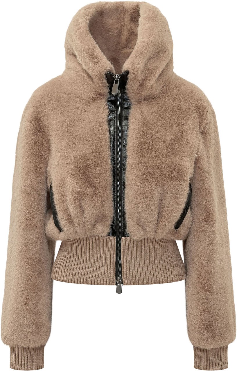 Pinko Bomber Bagles con Cappuccio Taupe