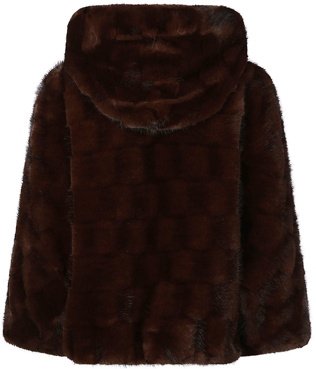 Pinko Cadetia Hooded Cape Brown Bruin
