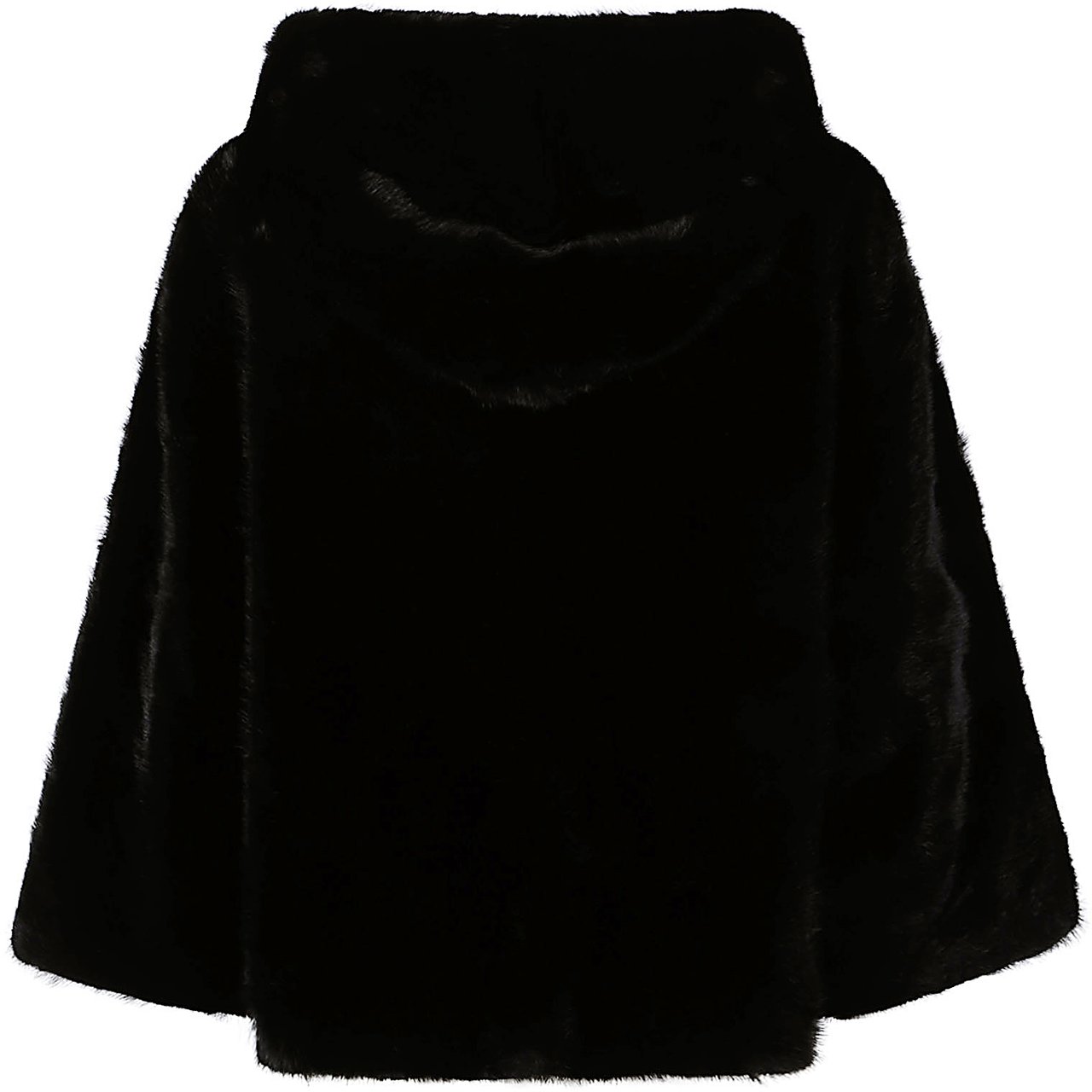 Pinko Cadetia Hooded Cape Black Zwart