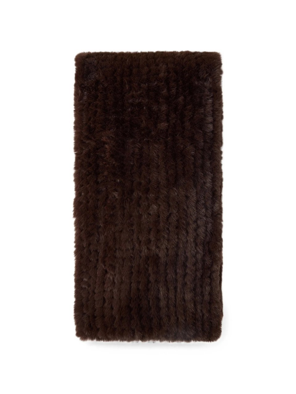 Pinko Ribbed Plush Scarf with Fringed Ends Zwart