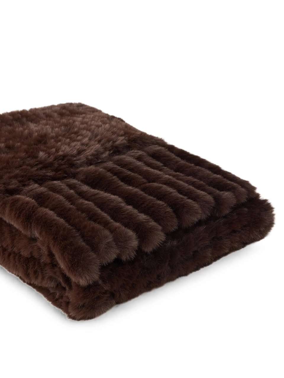 Pinko Ribbed Plush Scarf with Fringed Ends Zwart
