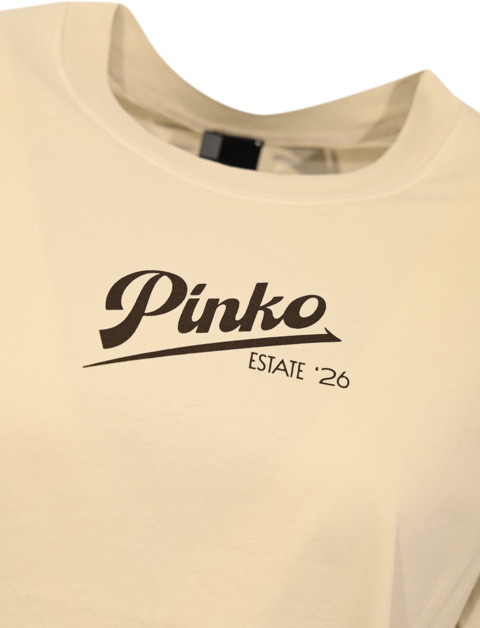 Pinko T-Shirts And Polos Bianco/Marrone Beige
