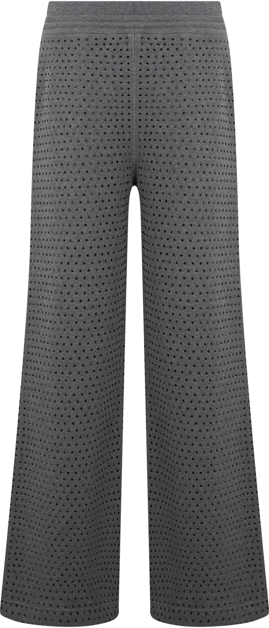 Pinko Fleece pants with rhinestones Grijs