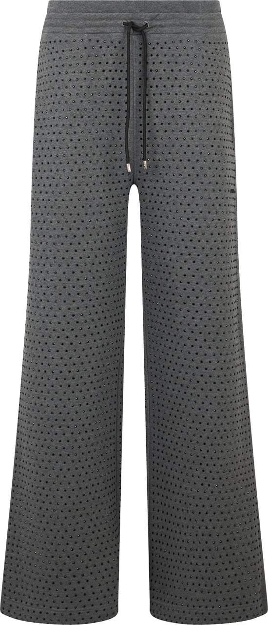 Pinko Fleece pants with rhinestones Grijs