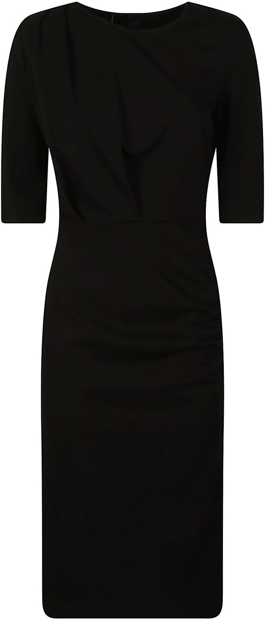 Pinko Achimenes Midi Dress Black Zwart