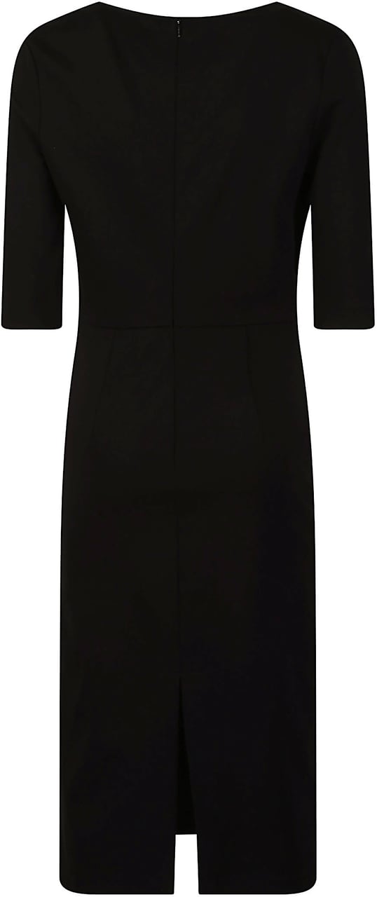 Pinko Achimenes Midi Dress Black Zwart