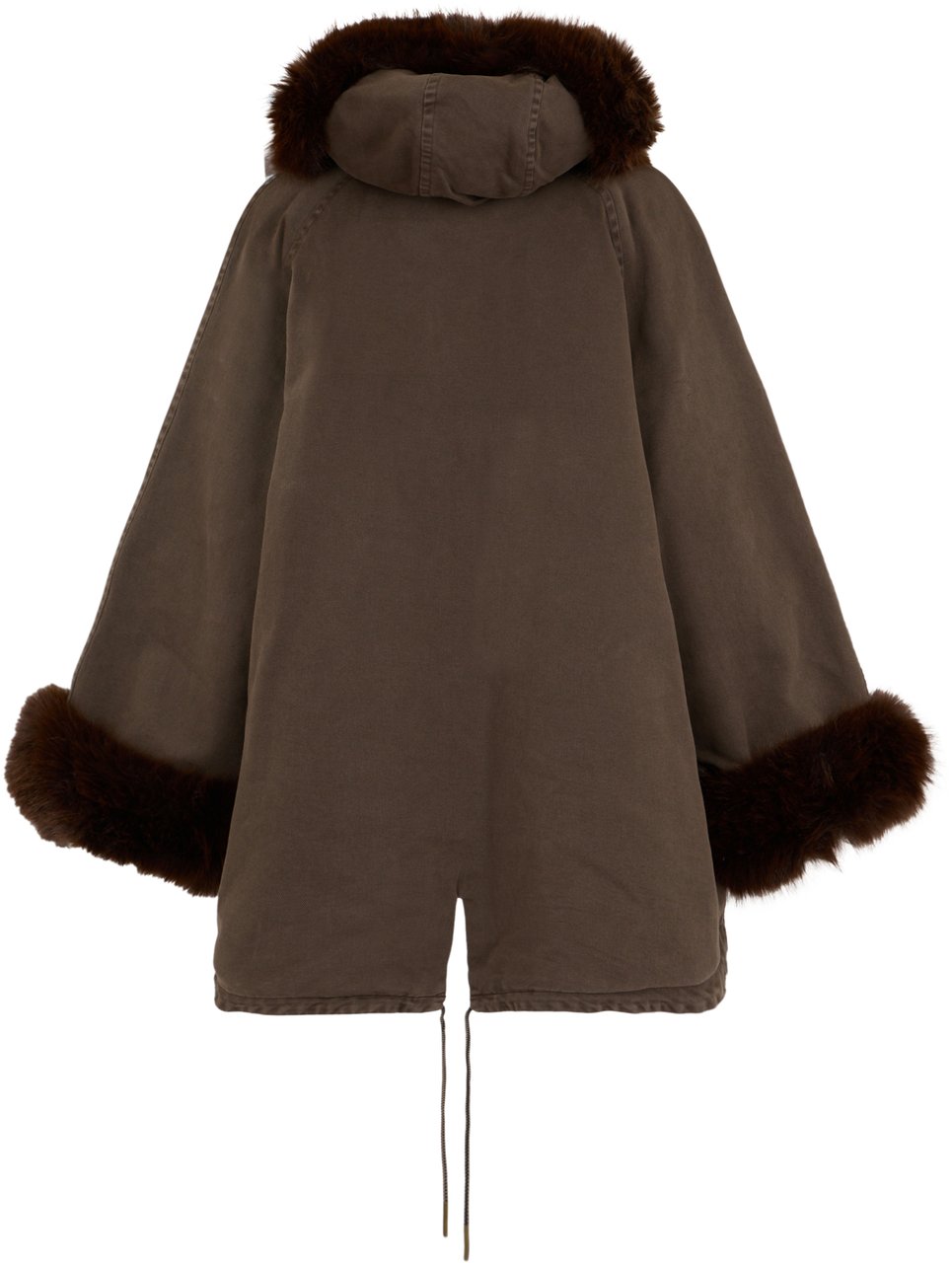 Pinko Hooded jacket and fur Bruin