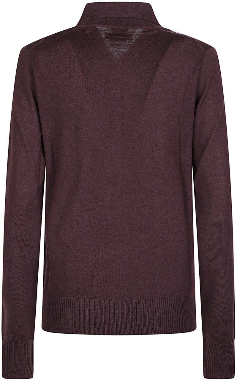 Pinko Vaduz Long Sleeve Polo Neck Sweater Pink Roze