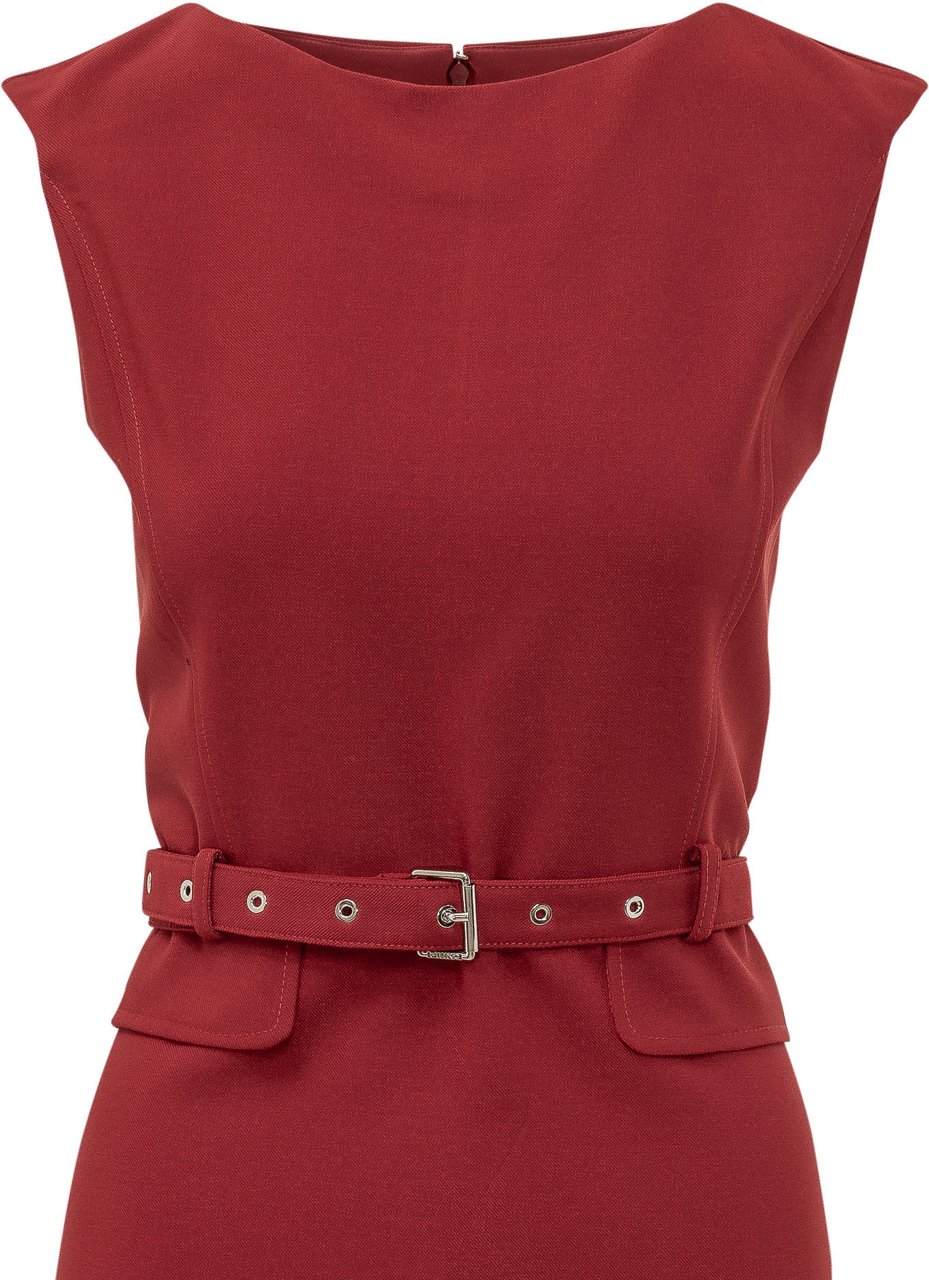 Pinko Abito Acalypha Midi con Cintura Maroon