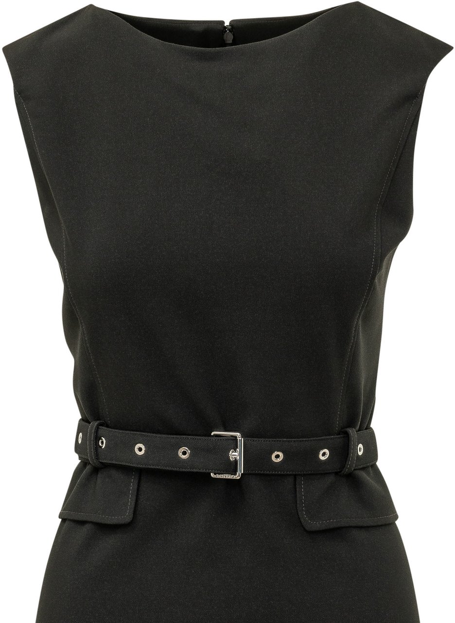 Pinko Abito Acalypha Midi con Cintura Zwart